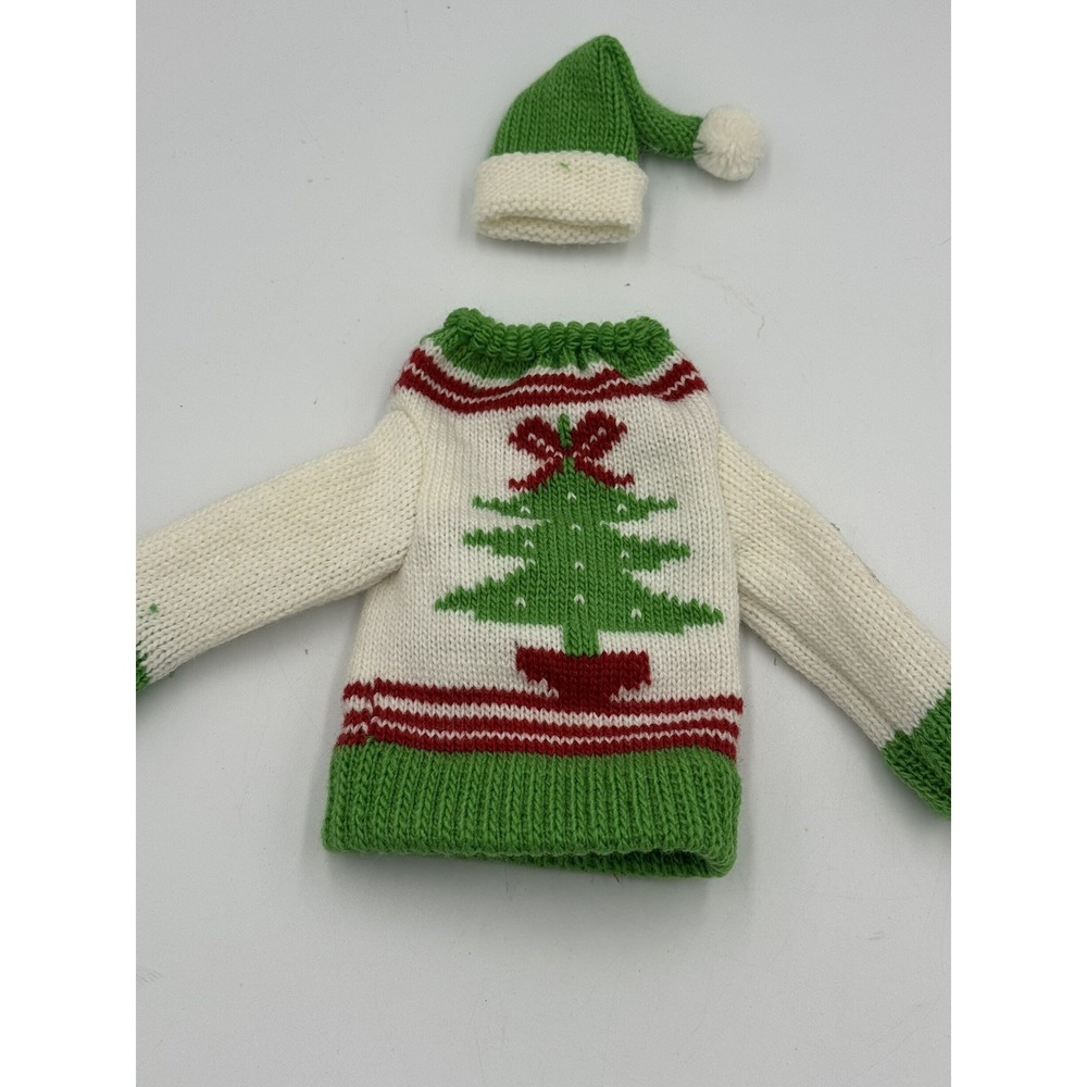 Festive Knit Sweater and Santa Hat Set Wine Bottle Cover